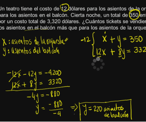 Como plantear el sistema de ecuacion de 2×2 de un problema